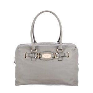Michael Kors Gray Leather Tote Bag